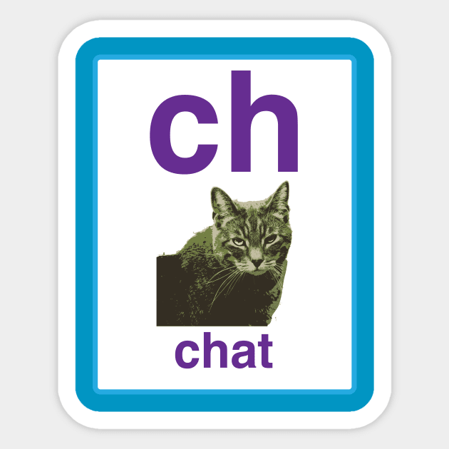 Ch Comme Chat Sticker by AwesomeBrian